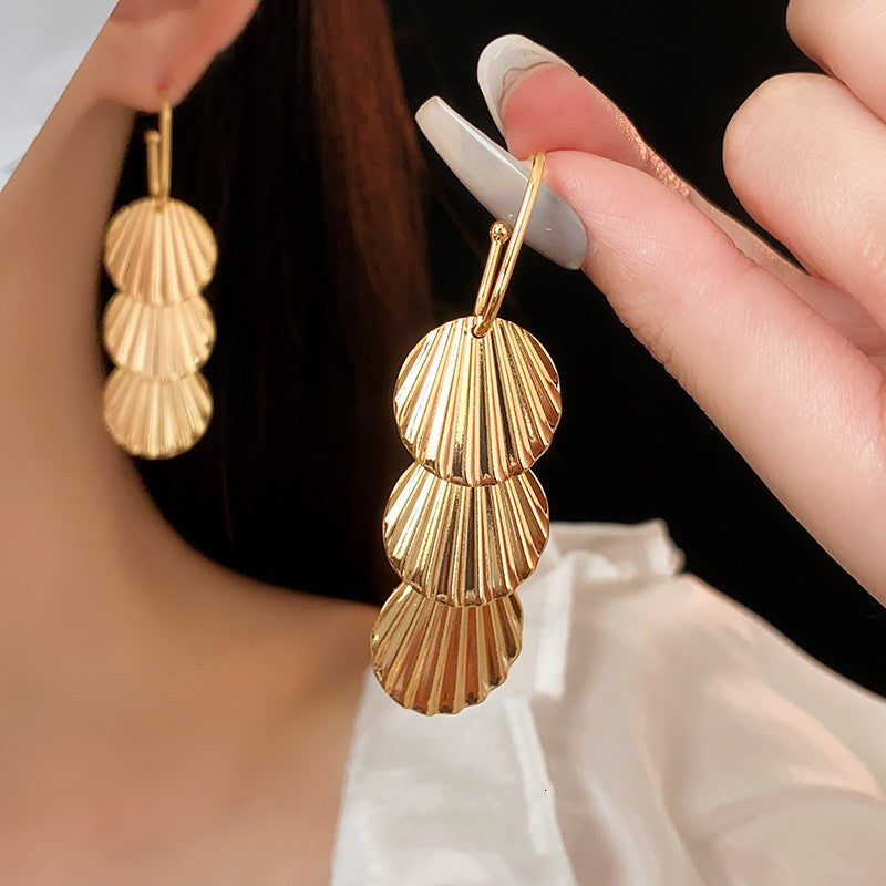 Small Metal Shell Earrings