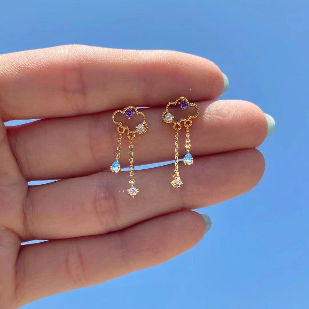 18K Gold Plated Bear Stud Earrings Set