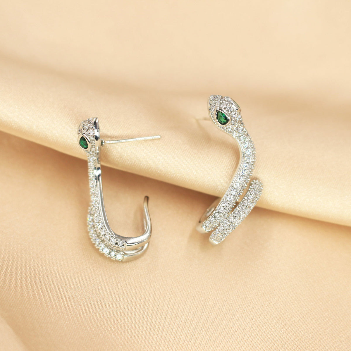 Crystal Snake Earrings