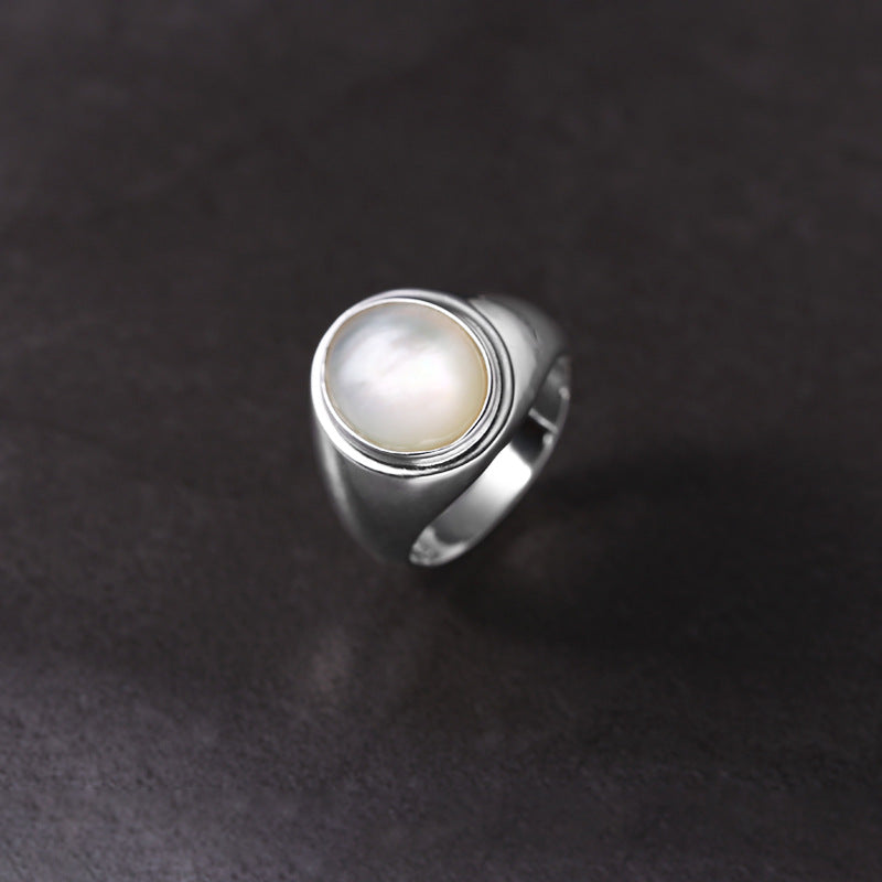 S925 Sterling Silver Pinctada Albina Ring