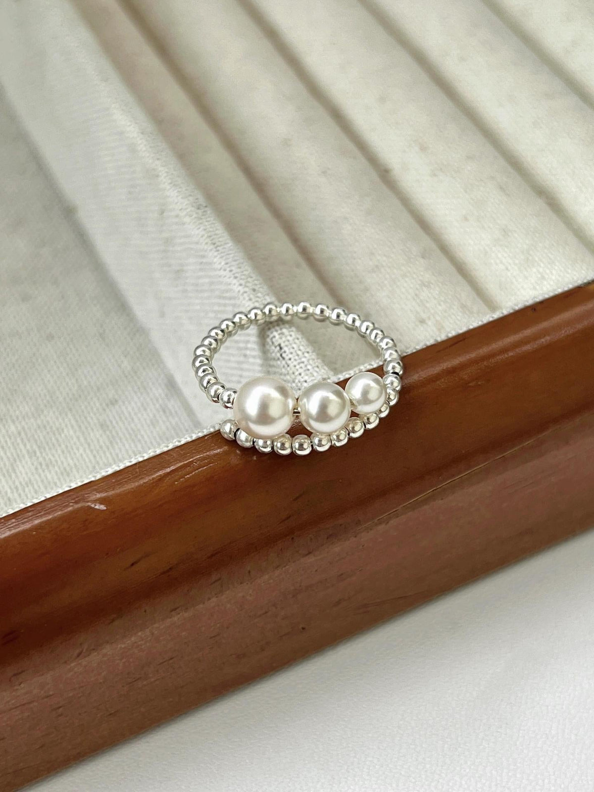 Sterling Silver Freshwater Pearl Wrap Ring