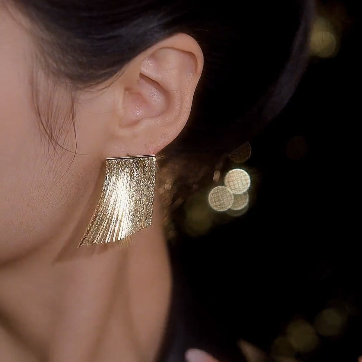 Geometric Tassel Earrings