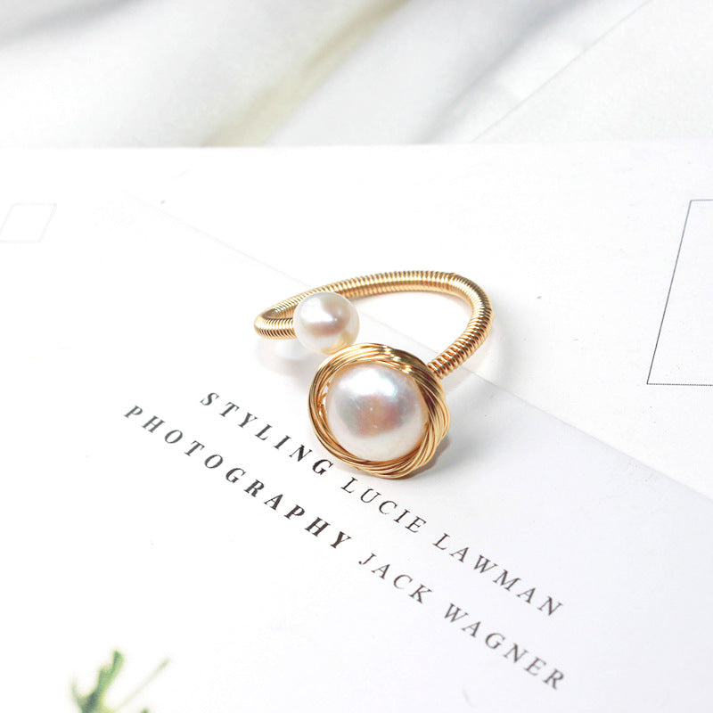 Baroque Vintage Freshwater Pearl Rings
