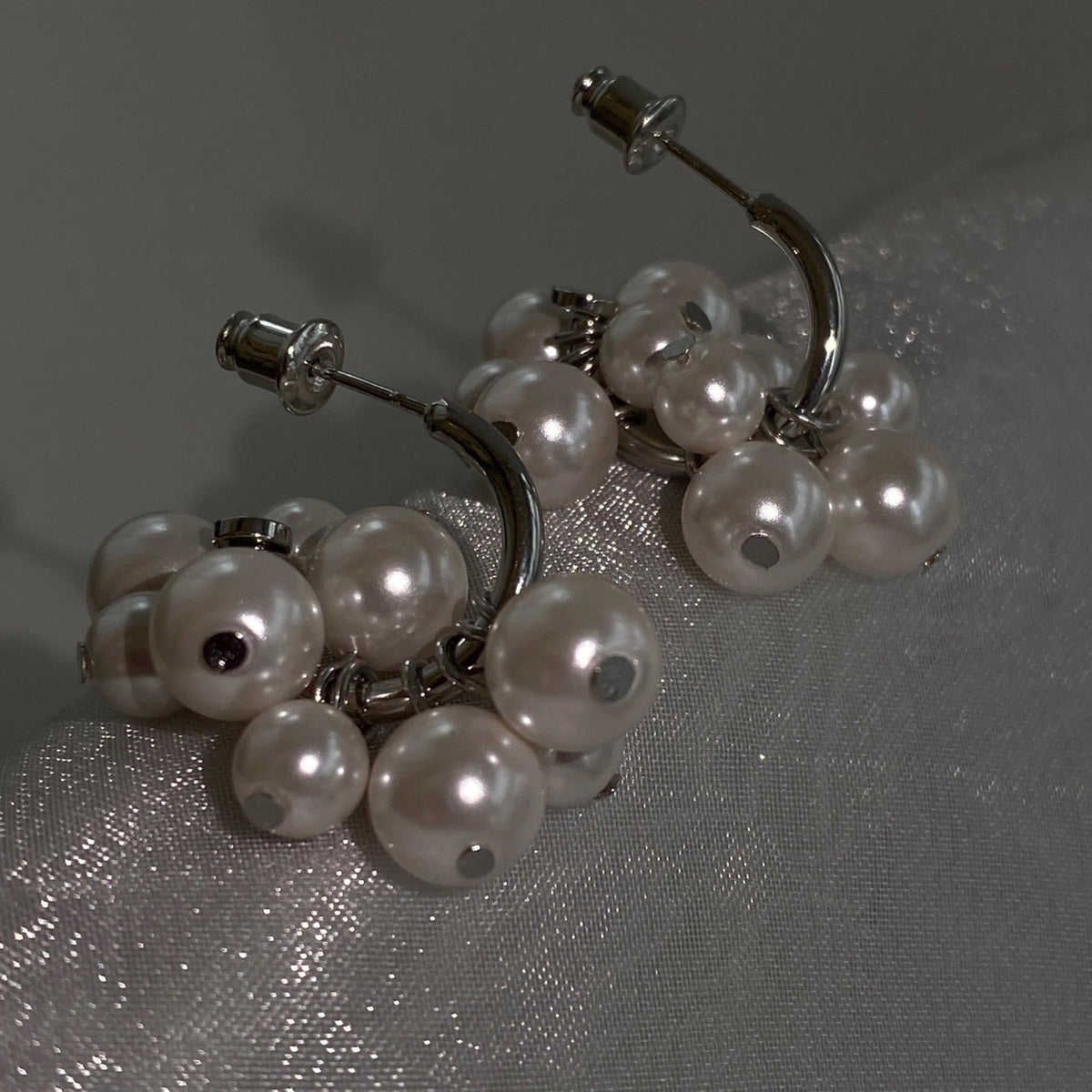 Pearl Cluster Earrings