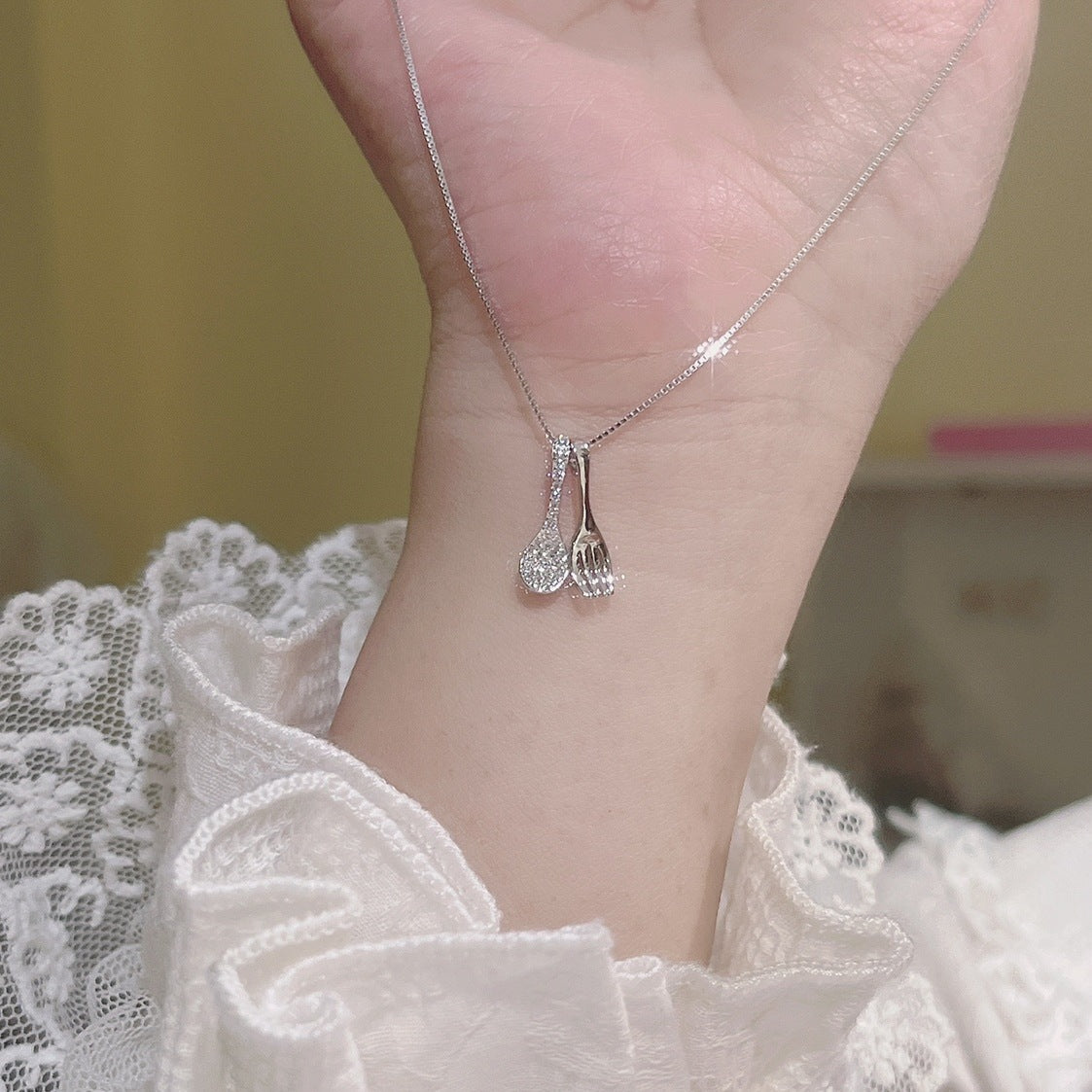 Sterling Silver Spoon Necklace