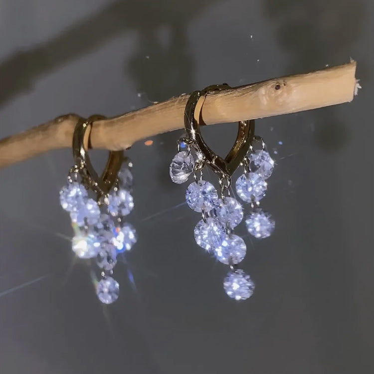 Crystal Tassel String Earrings