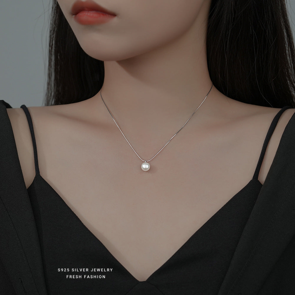 Silver Plated  14kGold Pearl Necklace