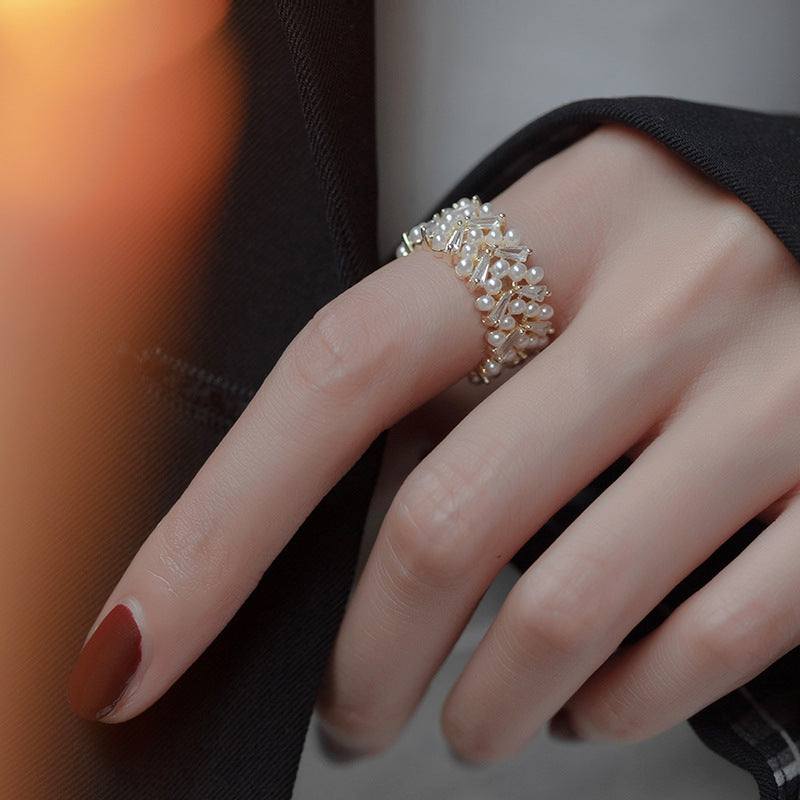 Eliora Crystal Pearl Ring