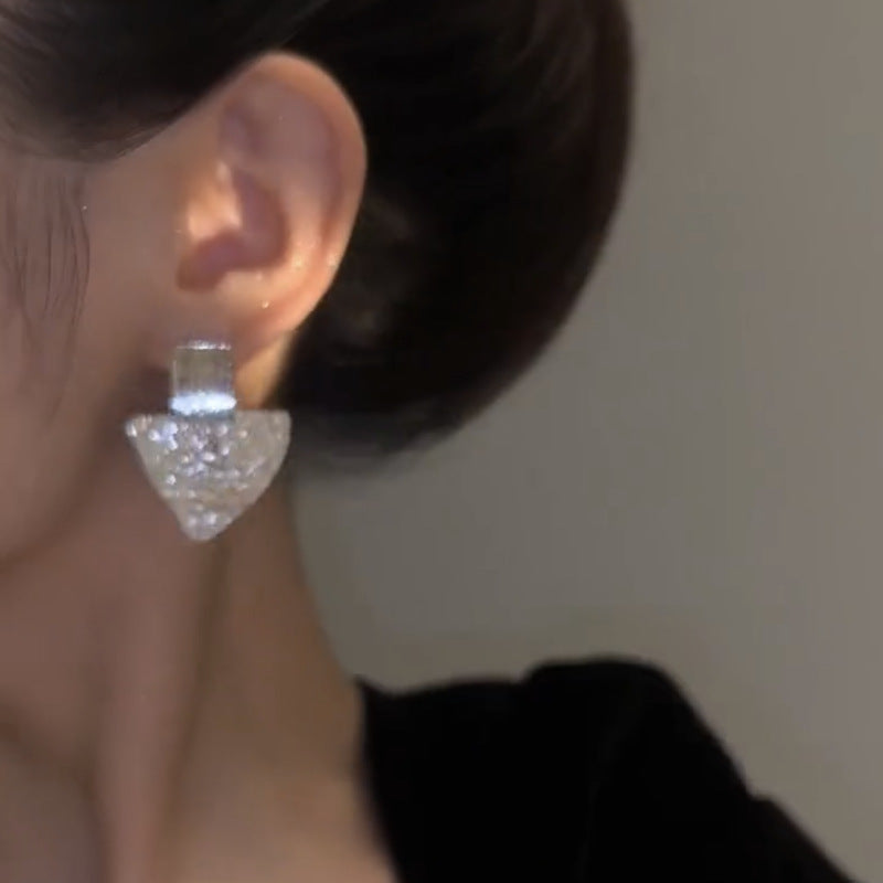 Geometric Vintage Silver Earrings