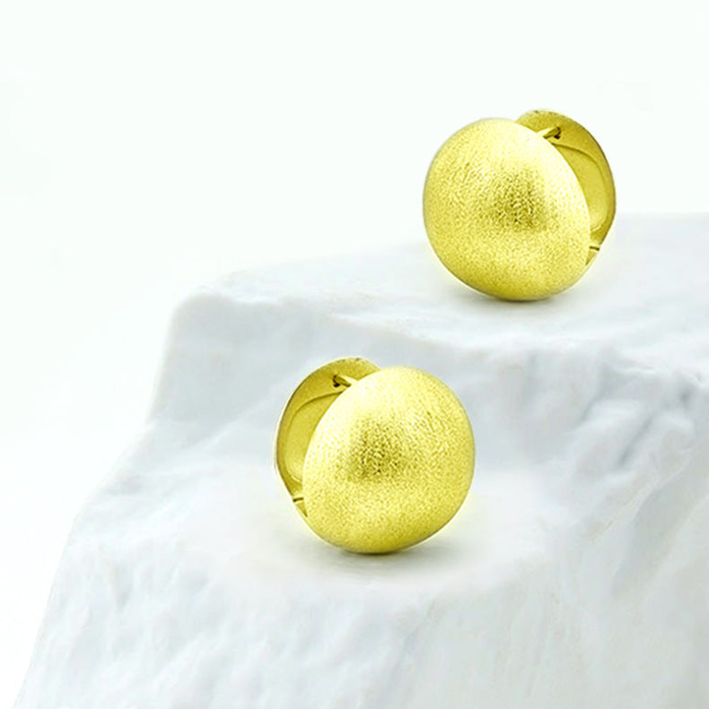 Classic Frosted Orb Earrings