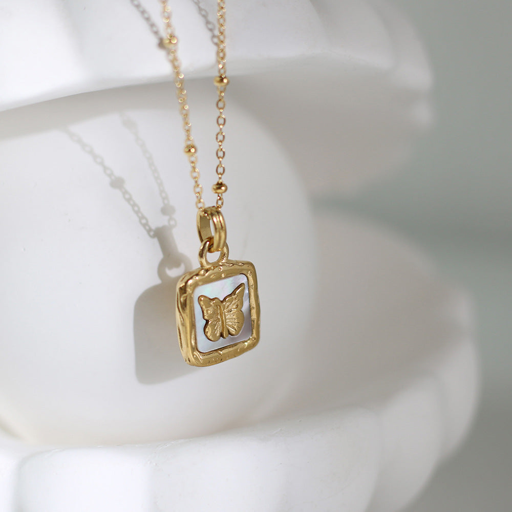 Butterfly shell necklace
