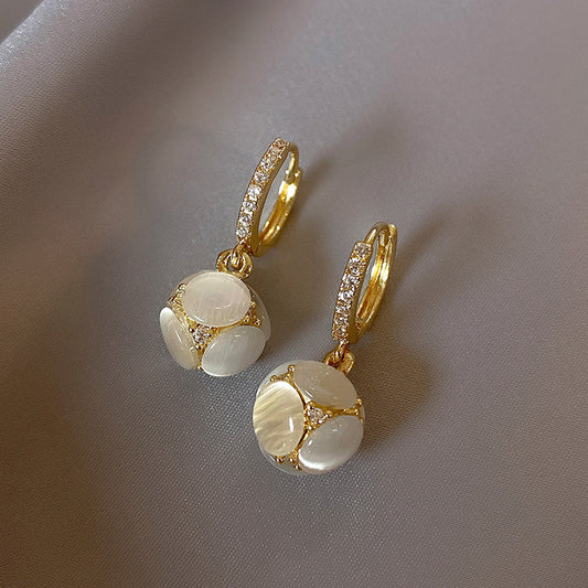 Cat's eye stone earrings