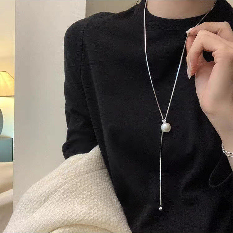 Pearl Adjustable Long Necklace