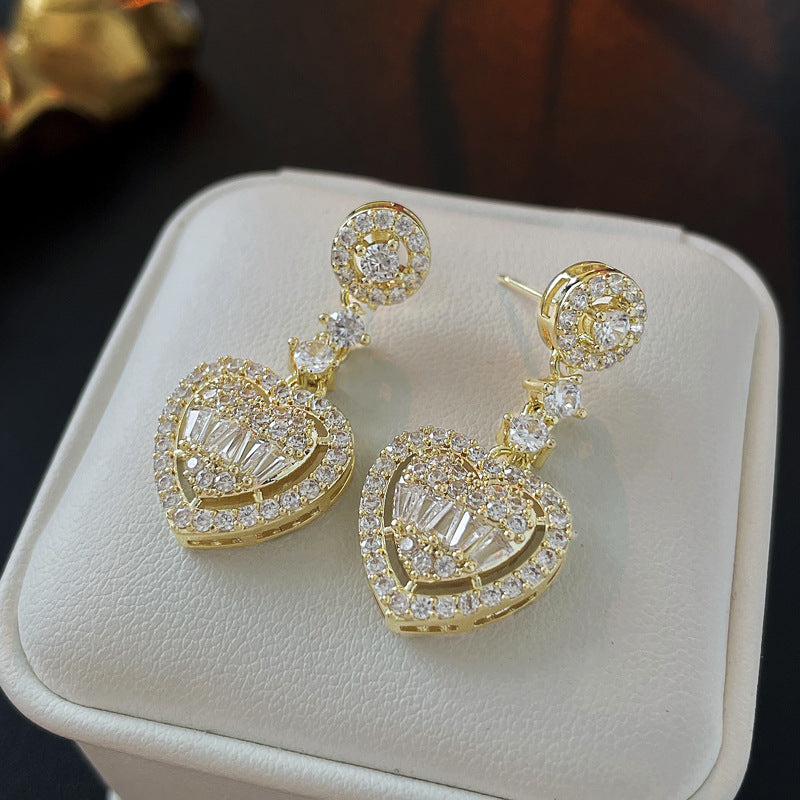 Zirconia Heart Earrings