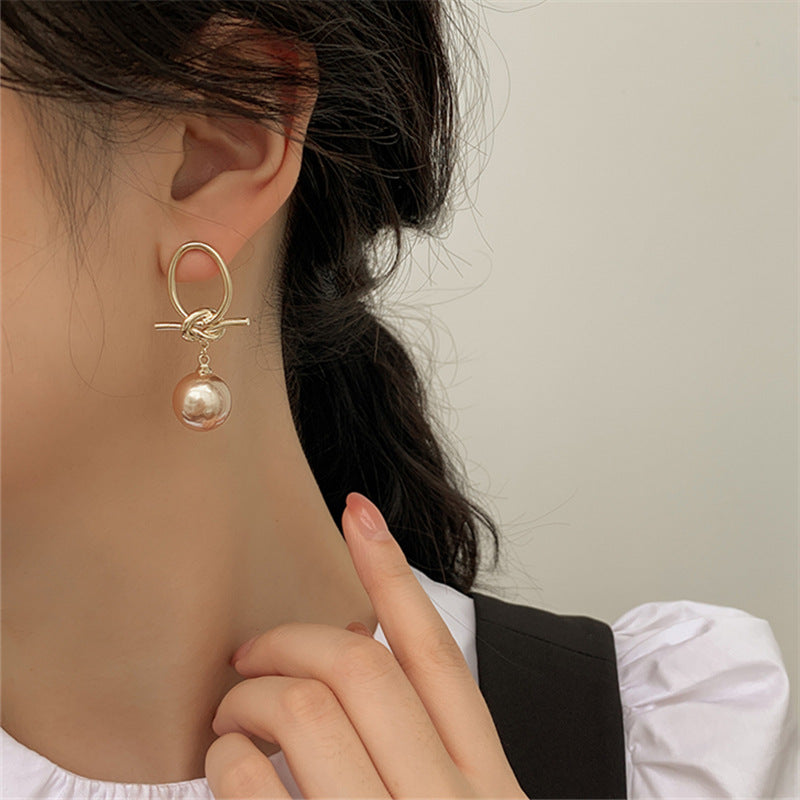 Knotted Pearl Earrings