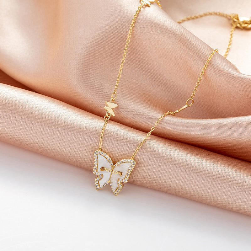 Crystal Butterfly Choker Necklace