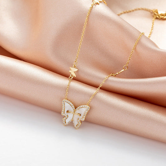 Crystal Butterfly Choker Necklace