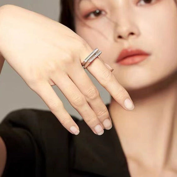 Double Zirconia Mismatch Ring