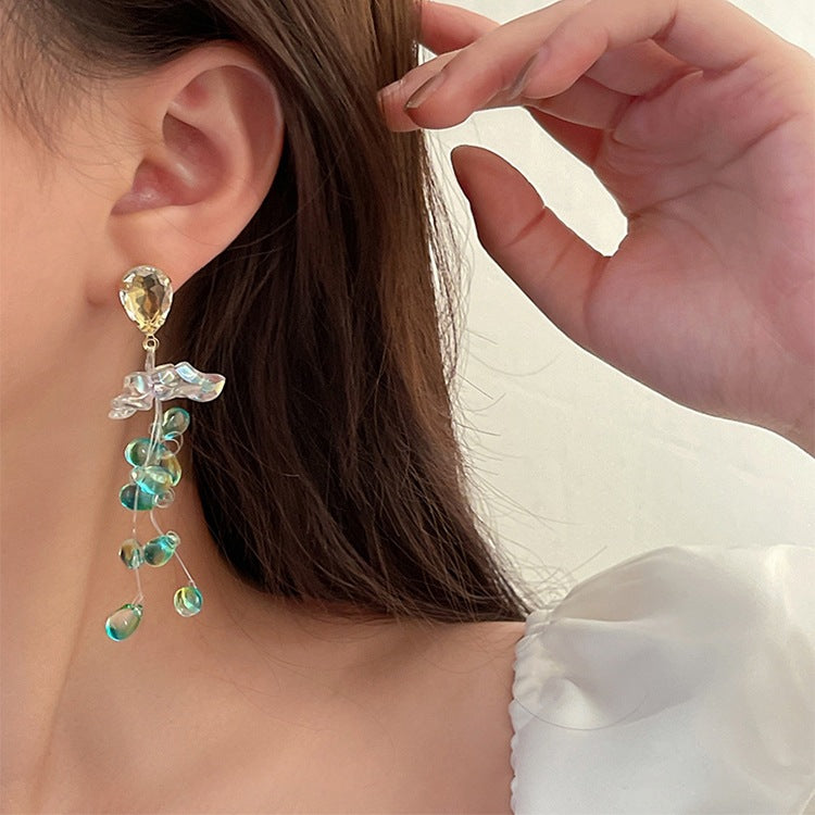 Flower Tassel Earrings