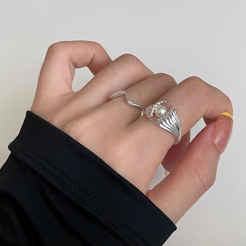 Pearl Shell Adjustable Ring