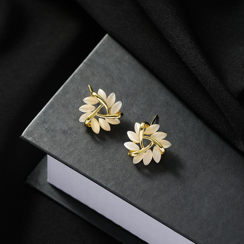 Opal Petal Earrings