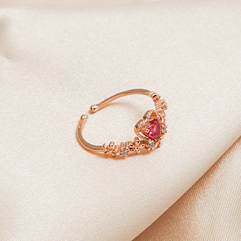 Red Crystal Love Ring