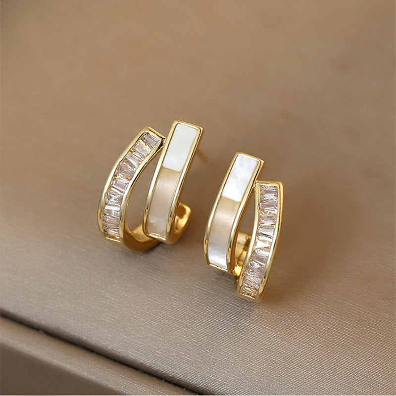 Double Layered Patchwork Earrings