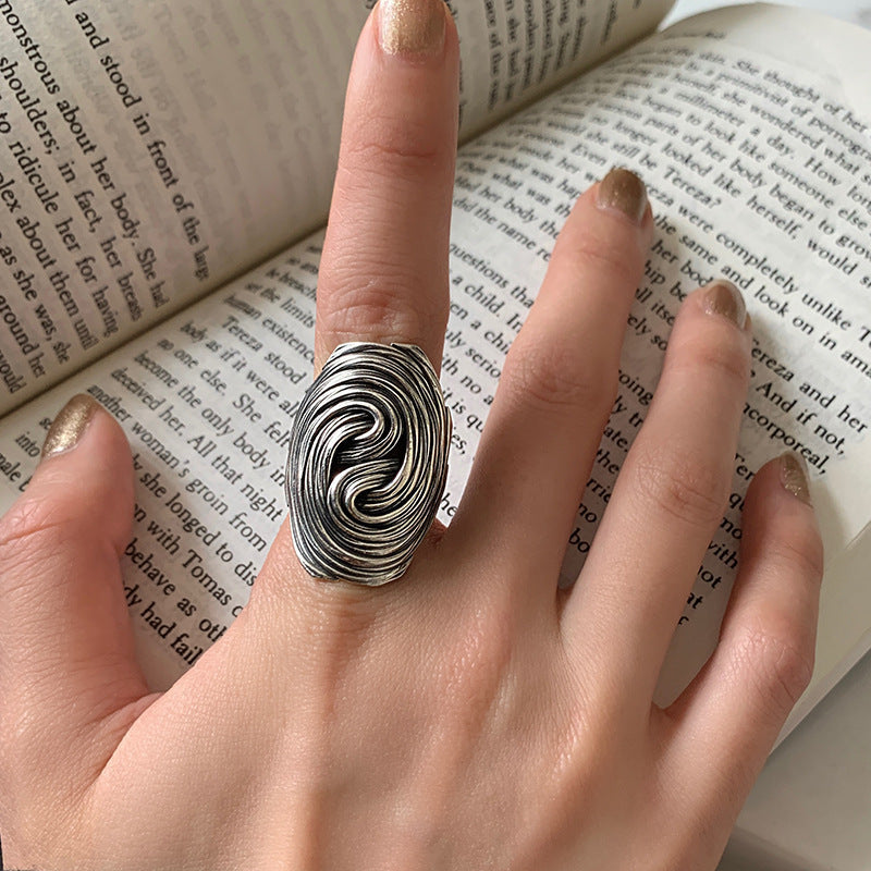 Vintage Floral Geometric Ring