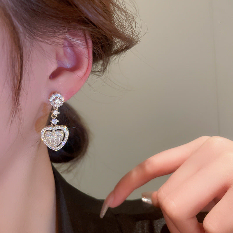 Zirconia Heart Earrings