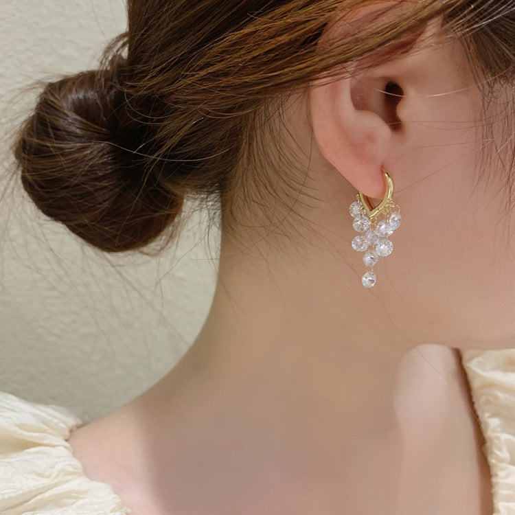 Crystal Tassel String Earrings