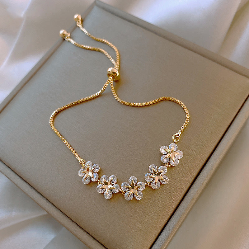 Crystal Flower & Star Bracelet