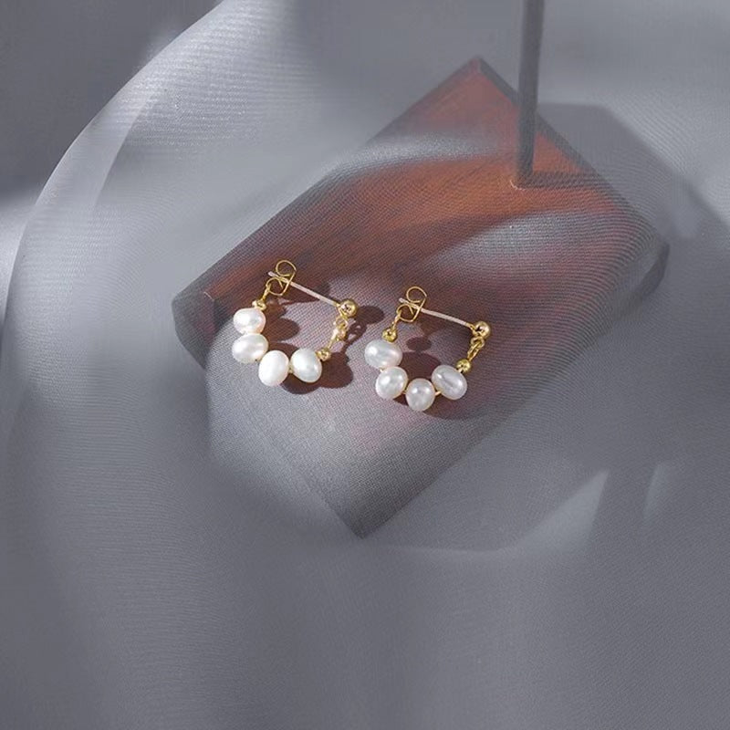Pearl Hoop Earrings