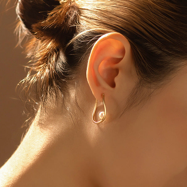Pearl Hoop Earrings