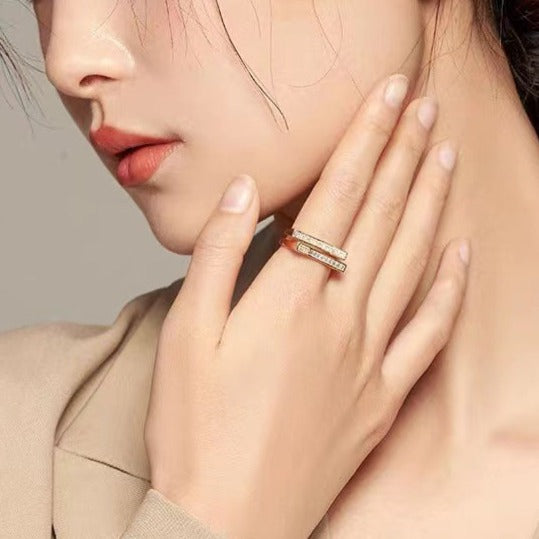 Double Zirconia Mismatch Ring
