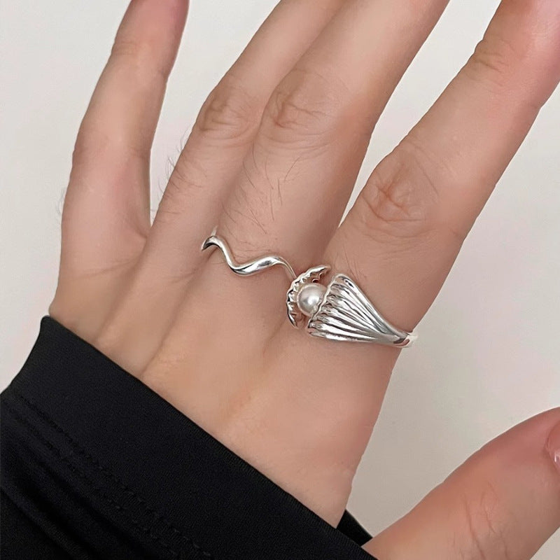 Pearl Shell Adjustable Ring