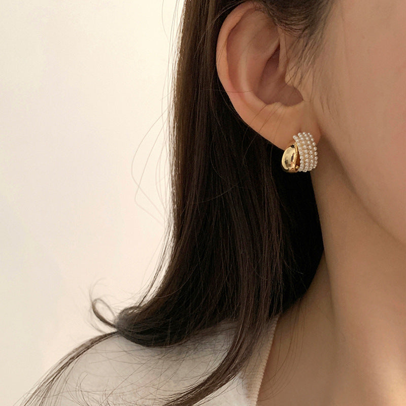 French Vintage Pearl Earrings