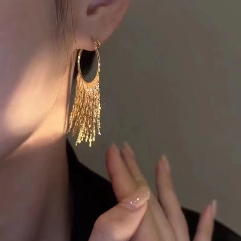 Tassel Hoop Earrings