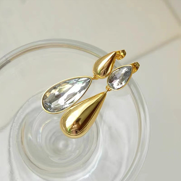 Vintage Teardrop Zirconia Earrings