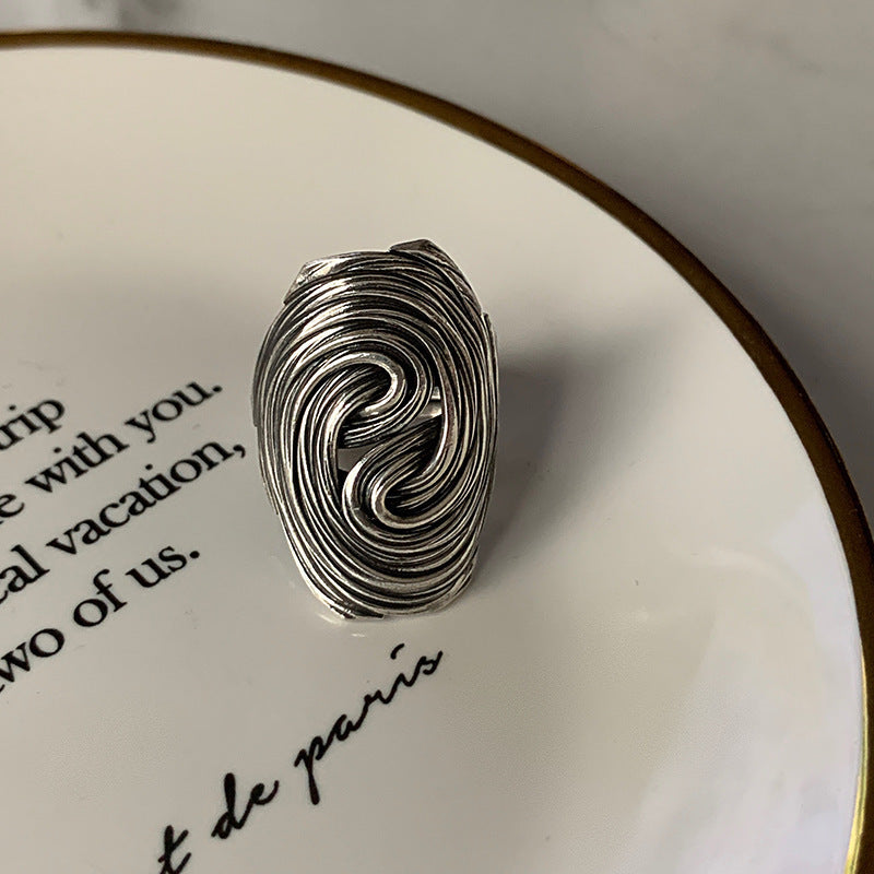 Vintage Floral Geometric Ring