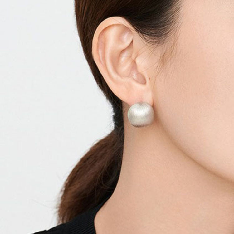 Classic Frosted Orb Earrings
