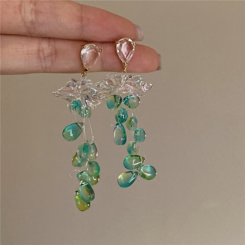 Flower Tassel Earrings