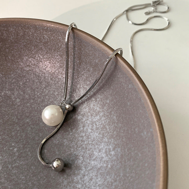 Pearl Adjustable Long Necklace