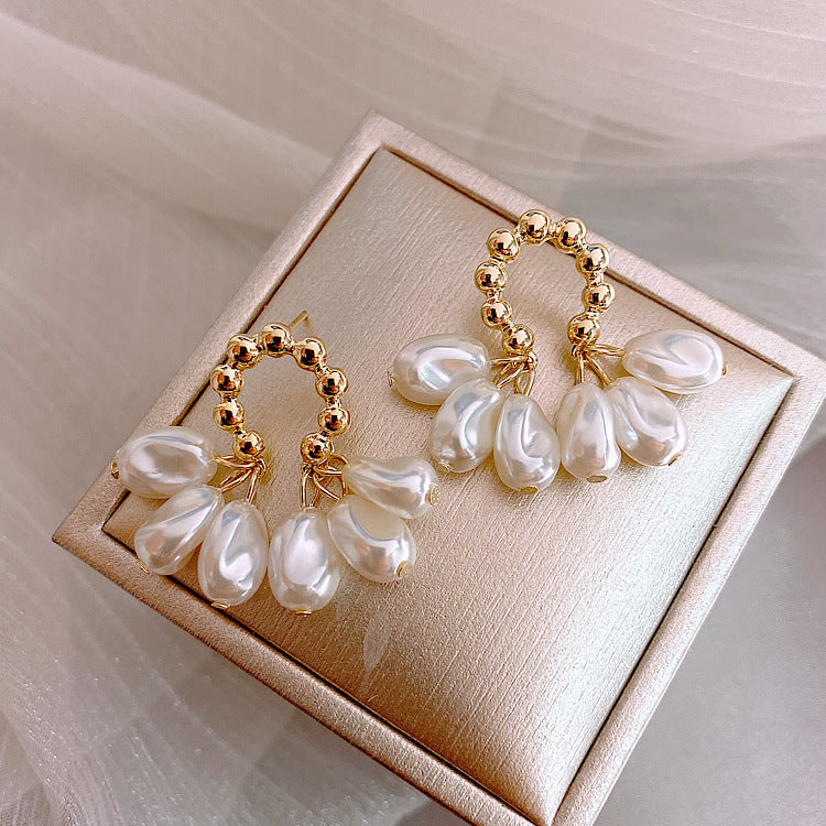 Pearl Hoop Earrings