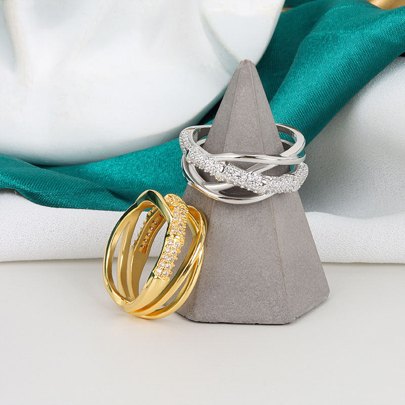 Zircon Cross Ring
