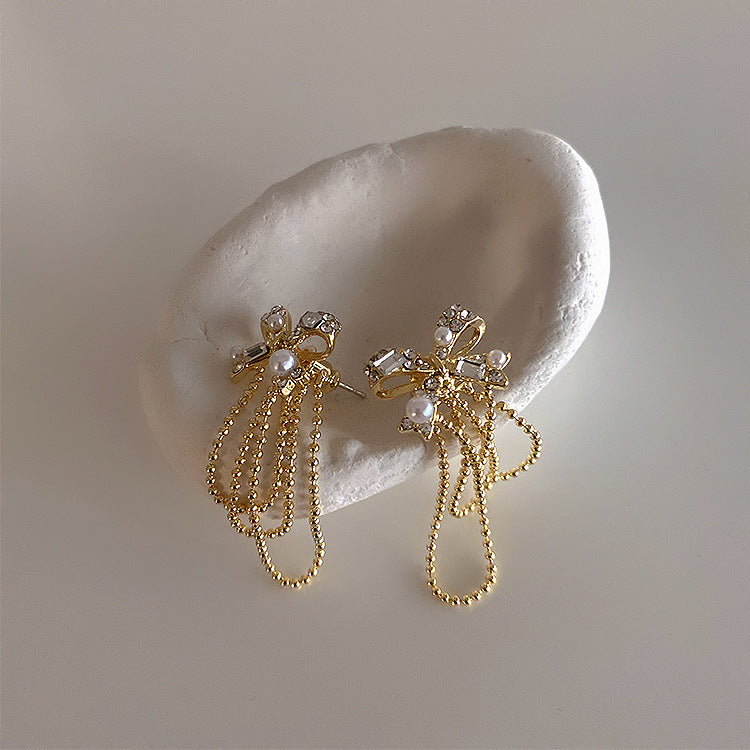 Bow Tassel Earrings