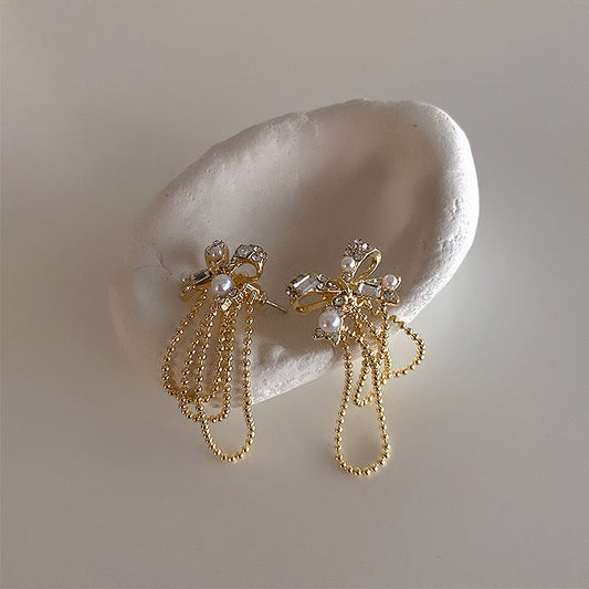 Bow Tassel Earrings