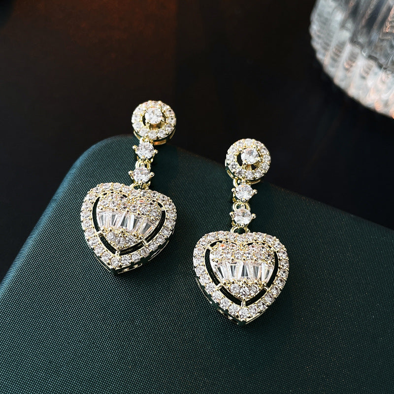 Zirconia Heart Earrings