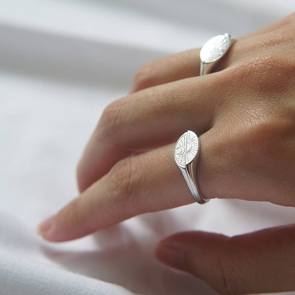 Sun and Moon Pair Ring