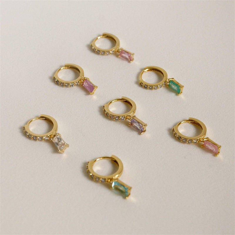 Mini Zirconia Hoop Earrings