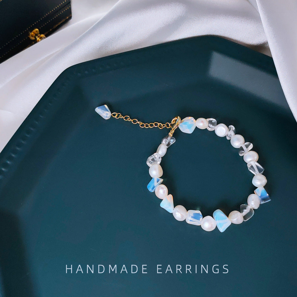 Freshwater Pearl & Moonstone Bracelet